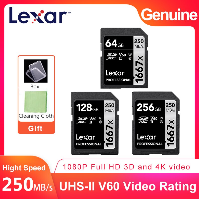 Lexar  SDHC SDXC UHS-II U3 ޸ ī, 1080P ..